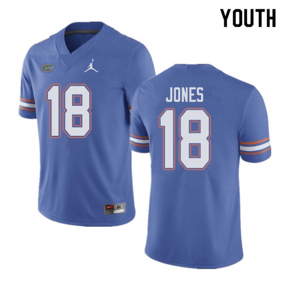 Jordan Brand Youth #18 Jalon Jones Florida Gators College Football Jersey Blue